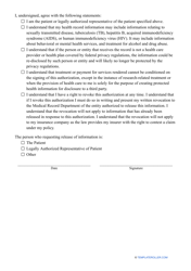 Hospital Release Form, Page 2