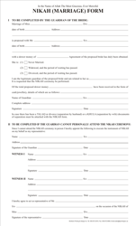 Nikah (Marriage) Form - Fill Out, Sign Online and Download PDF ...