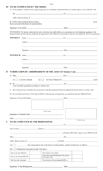 Nikah (Marriage) Form, Page 2