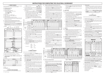 Volleyball Score Sheet - Fivb, Page 2