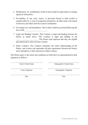Wedding Videographer Contract Template, Page 5