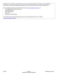 DNR Form 50A (542-1602) Compost Facility Permit Application - Iowa, Page 3