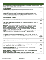 Business License Tax Application - City of Rancho Mirage, California, Page 2