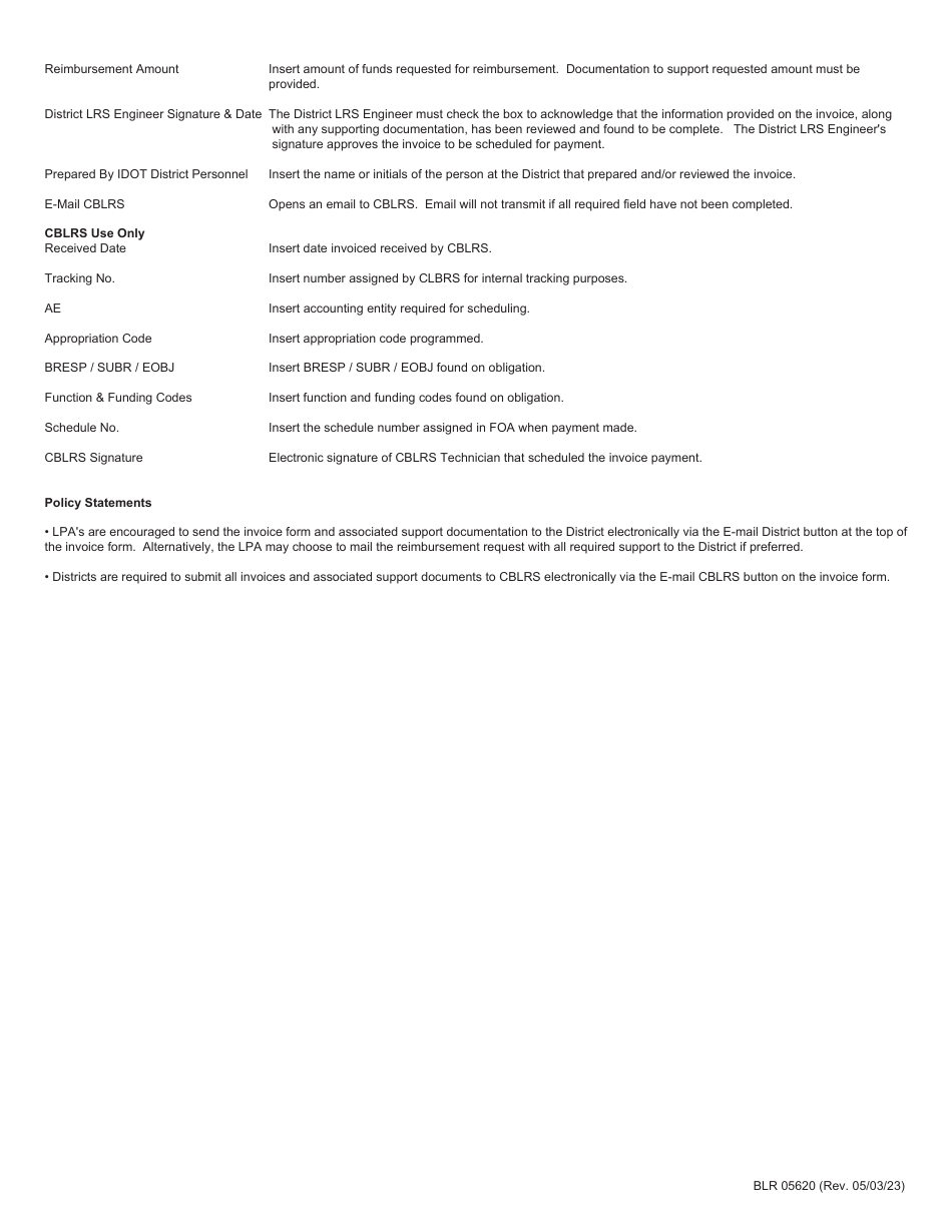 Form BLR05620 Invoice - Illinois, Page 3