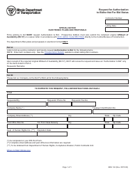 Document preview: Form BDE124 Request for Authorization to Bid/Or Not for Bid Status - Illinois