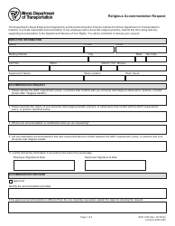 Document preview: Form BCR2190 Religious Accommodation Request - Illinois