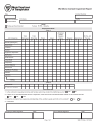 Document preview: Form SBE750 Workforce Contact Inspection Report - Illinois