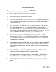 Form MH-2.4 (3C-P-515) Order Releasing Defendant on Conditions After Commitment - Hawaii, Page 4