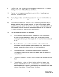 Form MH-2.4 (3C-P-515) Order Releasing Defendant on Conditions After Commitment - Hawaii, Page 5