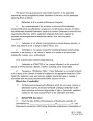 Form MH-3.1 (3C-P-524) Judgment of Acquittal, Order Committing Defendant to the Custody of the Director of Health, and Order for Transport - Hawaii, Page 2