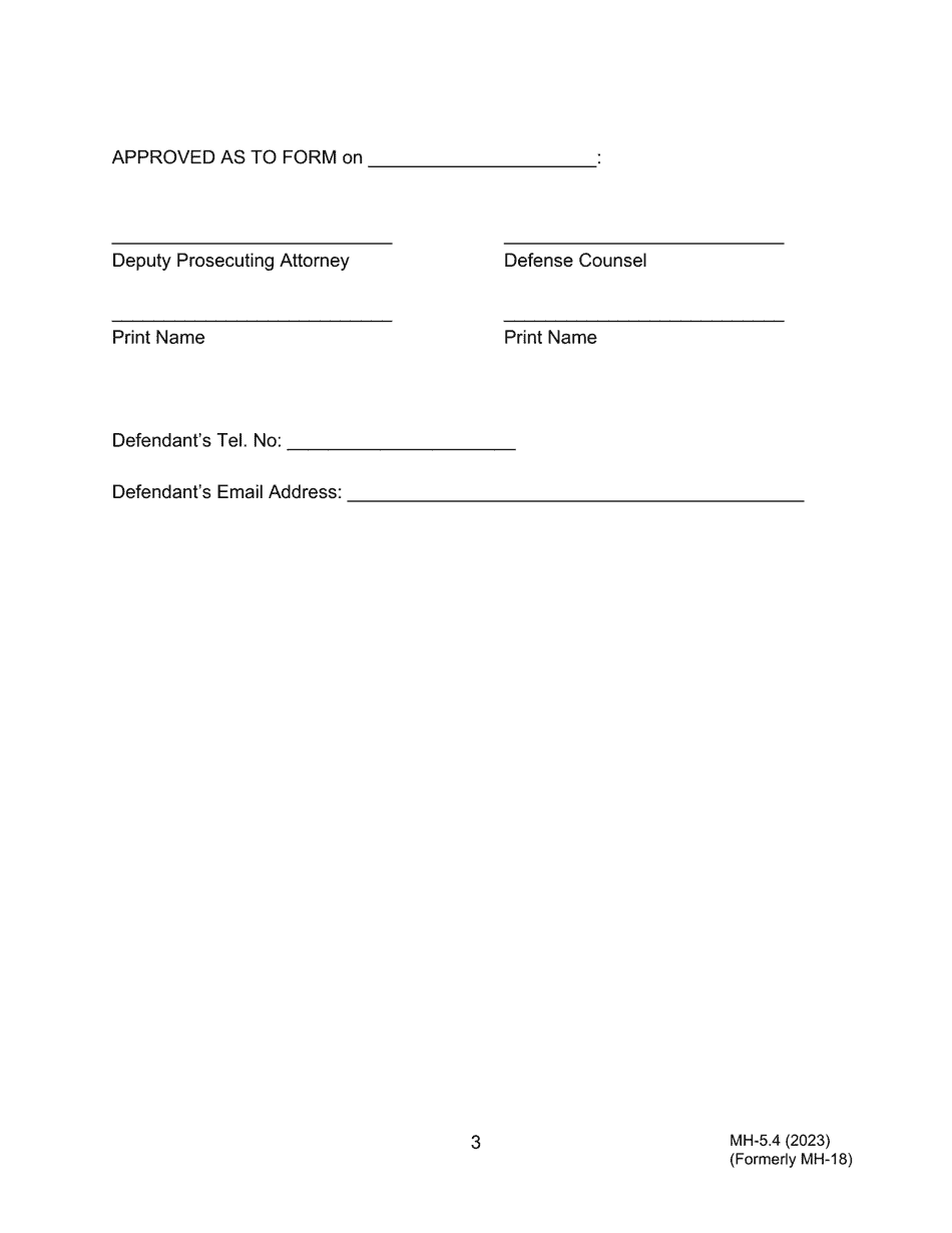 Form MH-5.4 (3C-P-540) Order Granting Application for Modification of Terms and Conditions of Conditional Release - Hawaii, Page 3