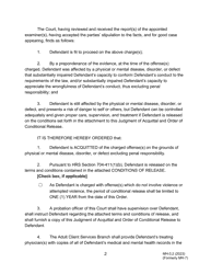 Form MH-3.2 (3C-P-525) Judgment of Acquittal and Order of Conditional Release - Hawaii, Page 2