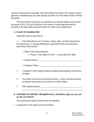 Form MH-5.5 (3C-P-541) Order for Examination of Defendant Upon Application for Discharge From Conditional Release and Further Court Supervision and Setting a Hearing on the Application - Hawaii, Page 3