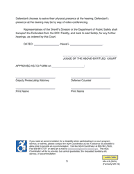 Form MH-4.9 (3C-P-535) Order Revoking Conditional Release After Temporary Hospitalization Hearing, Committing Defendant to the Custody of the Director of Health, and Order for Transport - Hawaii, Page 5