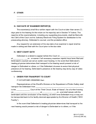 Form MH-2.5 (3C-P-516) Order for Re-examination as to Fitness to Proceed - Hawaii, Page 5