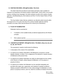Form MH-5.1 (3C-P-537) Order for Examination of Committed Defendant Upon Application for Conditional Release or Discharge From the Custody of the Director of Health, Setting a Hearing on the Application, and Order for Transport - Hawaii, Page 3