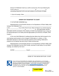 Form MH-4.1 (3C-P-527) Order of Temporary Hospitalization for Noncompliance With Release on Conditions and Order for Transport - Hawaii, Page 3