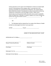 Form MH-5.2 (3C-P-538) Order Granting Application for Conditional Release or Discharge From the Custody of the Director of Health - Hawaii, Page 3