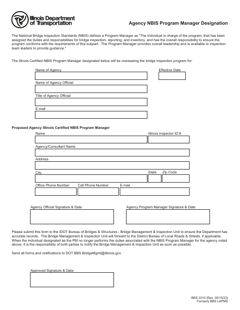 Form BBS3310  Printable Pdf