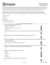 Form BoBS2835 Idot Subrecipient Risk Assessment - Illinois