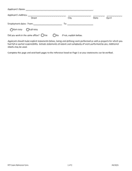 Confidential Exam Reference Form - Board of Technical Professions - South Dakota, Page 2