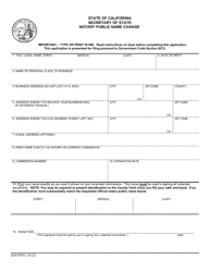 Form SOS/NP33 Notary Public Name Change - California, Page 2