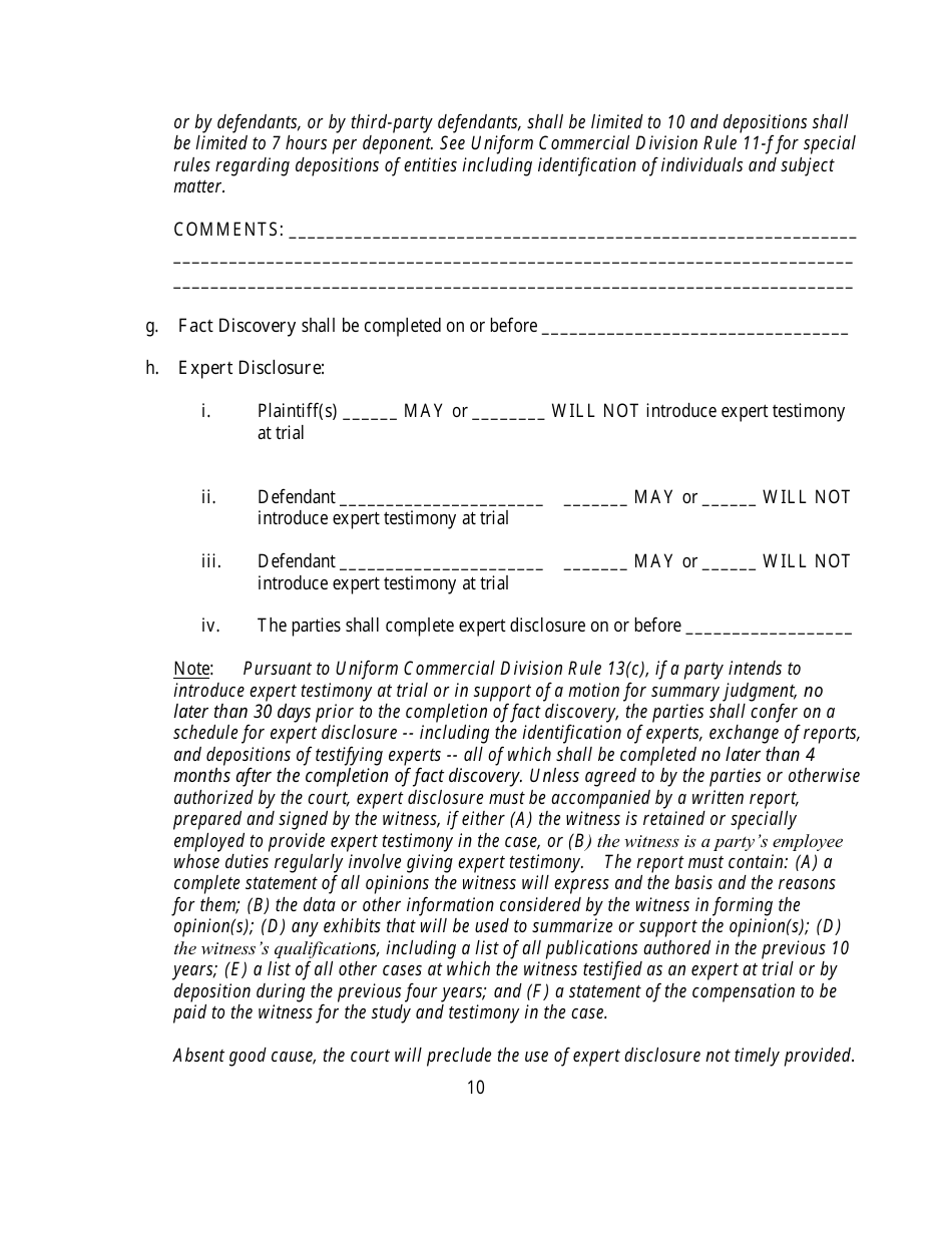Preliminary Conference Stipulation and Order - County of Onondaga, New York, Page 10