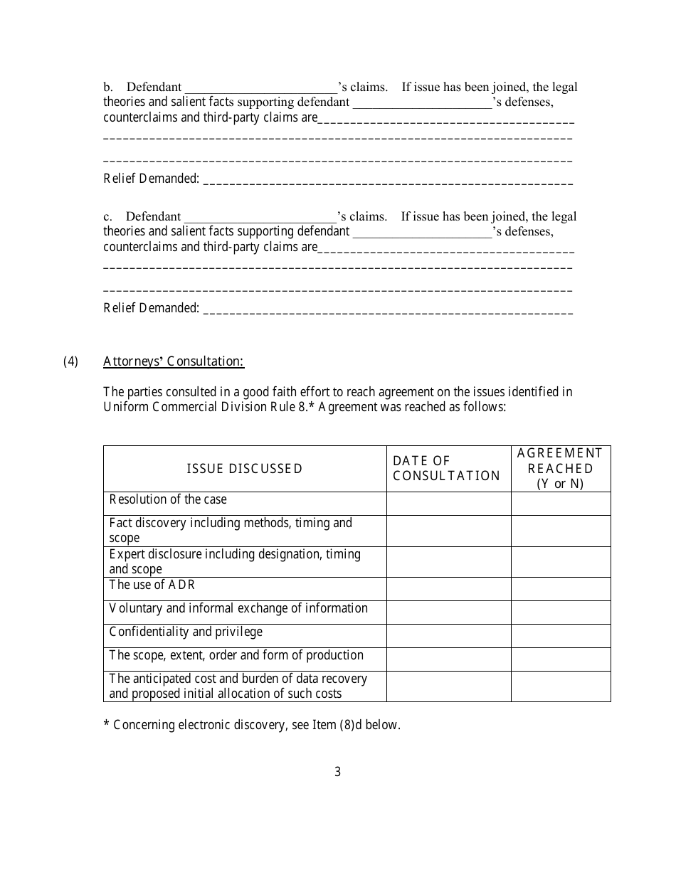 Preliminary Conference Stipulation and Order - County of Onondaga, New York, Page 3