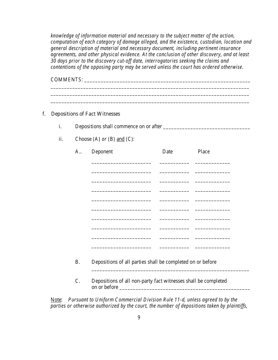 Preliminary Conference Stipulation and Order - County of Onondaga, New York, Page 9