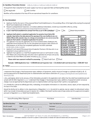 DHEC Form 1769 Retail Food Establishment Application - South Carolina, Page 3