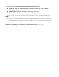 Instructions for Form SFN50090 Application for Alternative High School Approval - North Dakota, Page 2