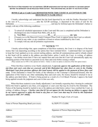 Document preview: Traffic-Criminal Use of Bond Form - City of Findlay, Ohio