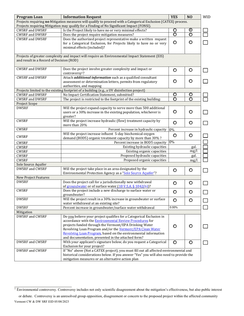 Appendix H Environmental Information Document and Environmental Report - Vermont, Page 3