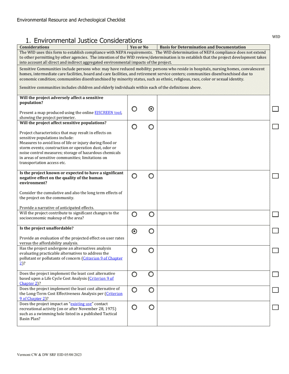 Appendix H Environmental Information Document and Environmental Report - Vermont, Page 4