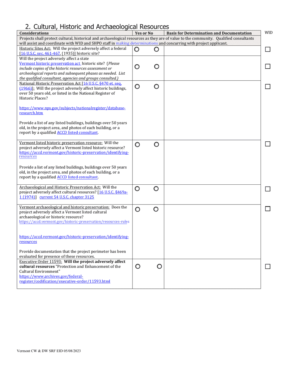 Appendix H Environmental Information Document and Environmental Report - Vermont, Page 5