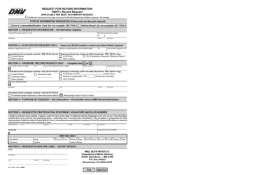 Form INF70 Request for Record Information - California, Page 4