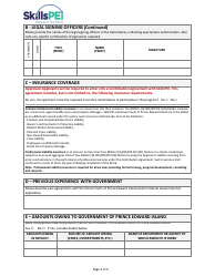 Application for Organizations - Work Experience Pei - Prince Edward Island, Canada, Page 2