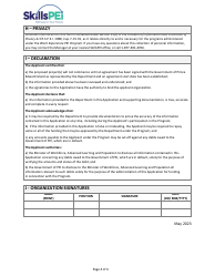 Application for Organizations - Work Experience Pei - Prince Edward Island, Canada, Page 4