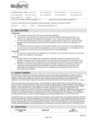 Application for Funding - Workplace Skills Training - Individual - Prince Edward Island, Canada, Page 3
