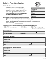 Building Permit Application - Prince Edward Island, Canada