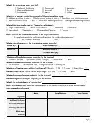 Building Permit Application - Prince Edward Island, Canada, Page 2