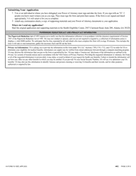 VA Form 10-10EZ Application for Health Benefits, Page 3