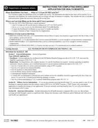 Document preview: VA Form 10-10EZ Application for Health Benefits