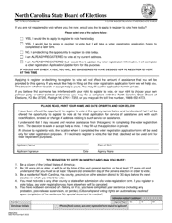 Document preview: Voter Registration Preference Form - Nc Nvra Program - North Carolina