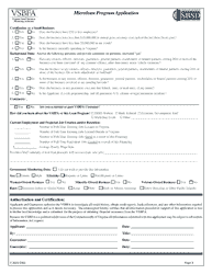 Microloan Program Application - Virginia, Page 3