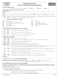 Form 103 Family Home Provider Child Care Financing Program Application - Virginia, Page 3