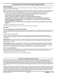 IRS Form 14360 Continuing Education Provider Complaint Referral, Page 2