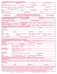 Document preview: Form CDC50.42A Adult HIV Confidential Case Report Form