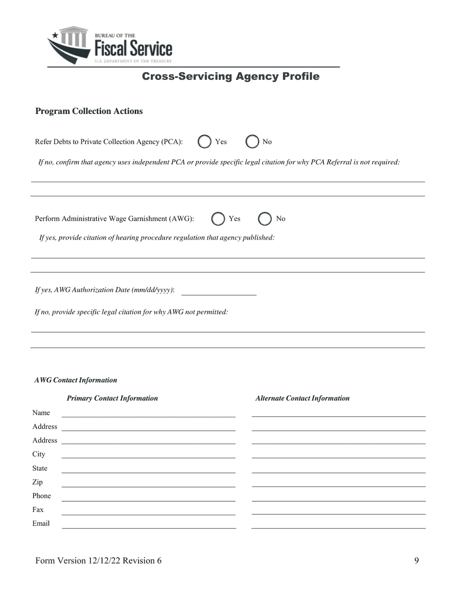 Cross-servicing Agency Profile, Page 10