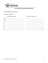 Cross-servicing Agency Profile, Page 13